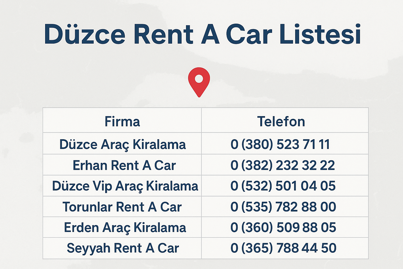 Düzce Rent A Car Firmaları 